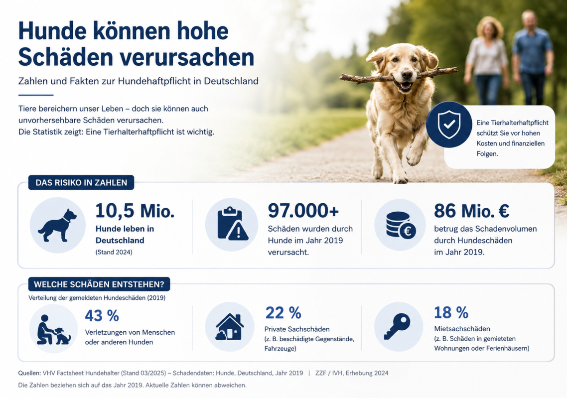 Statistik zu Schäden, die durch Hunde verursacht wurden