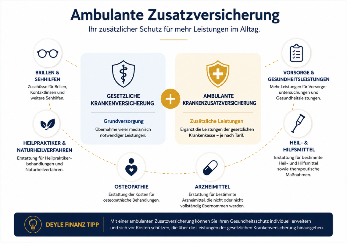 Sechs Leistungsbereiche der ambulanten Zusatzversicherung Sechs Leistungsbereiche der ambulanten Zusatzversicherung