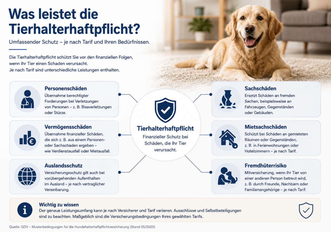 Leistungen der Tierhalterhaftpflichtversicherung