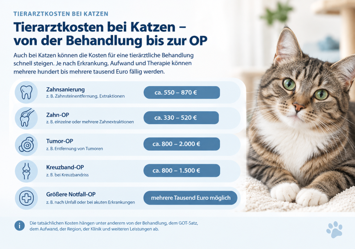 Beispielkosten einer OP bzw. Erkrankung von einer Katze